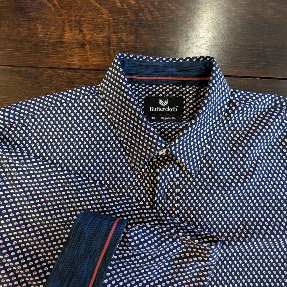 Buttercloth Men's Long Sleeve 3X Regular Fit